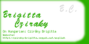 brigitta cziraky business card