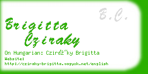 brigitta cziraky business card